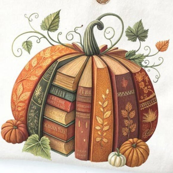 Book Fall Pumpkin T-Shirt, Book Pumpkin Shirt, Teacher Fall Shirt - Picture 2 of 4